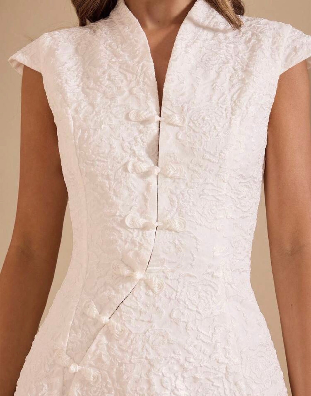Jacquard mini china dress