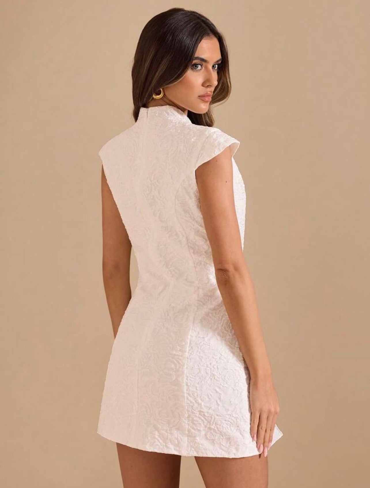 Jacquard mini china dress