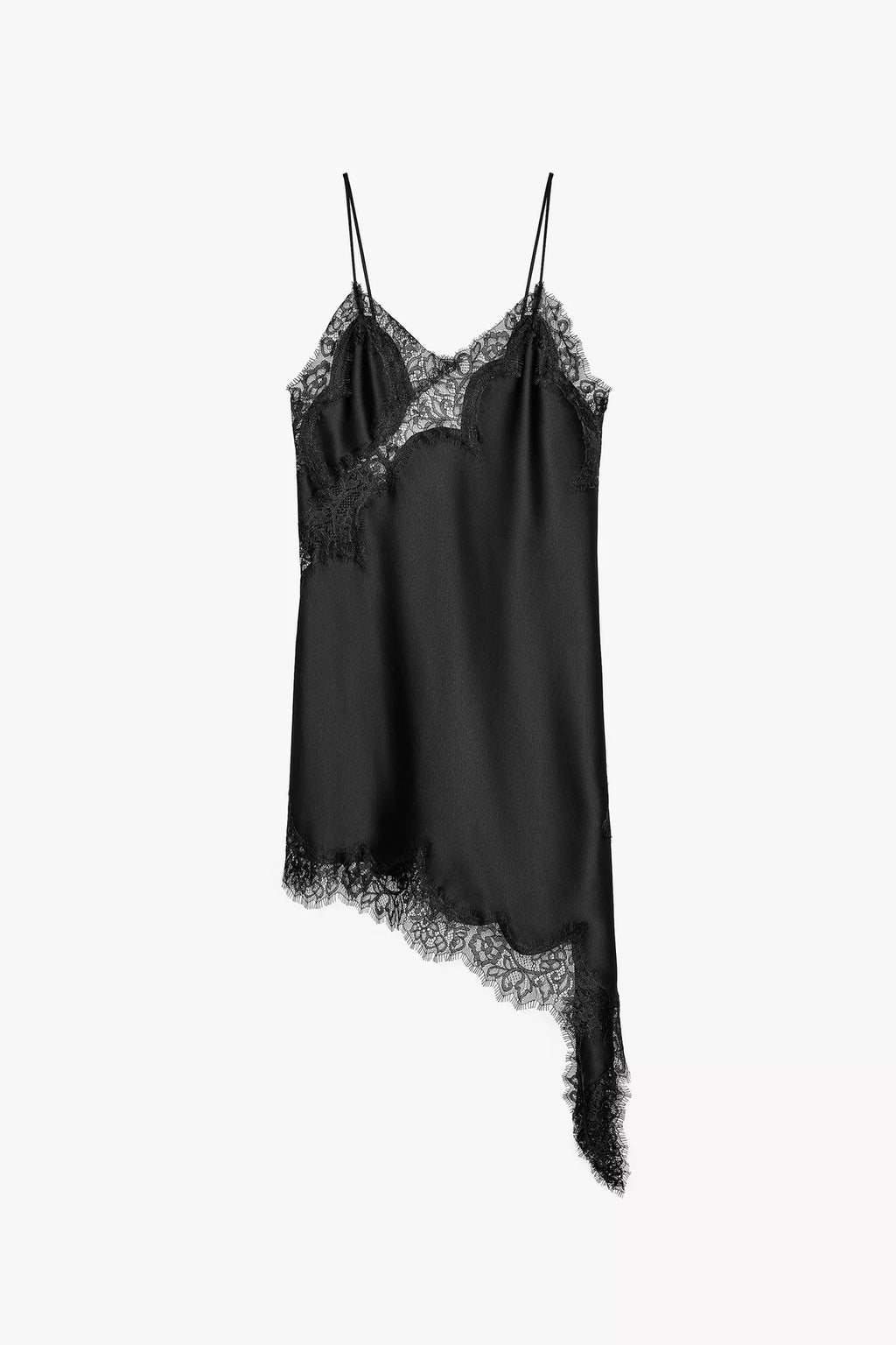Asymmetric lace dress