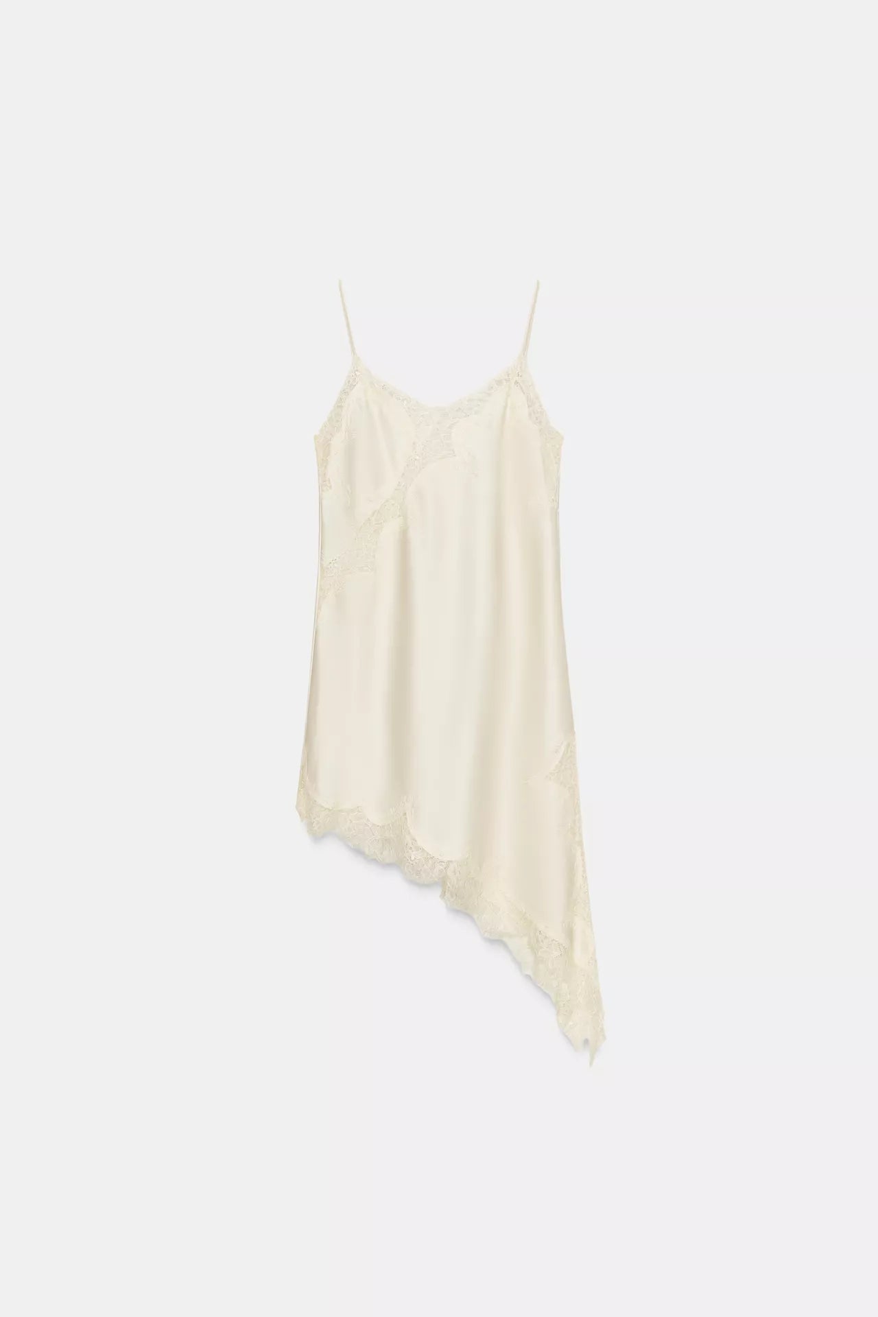 Asymmetric lace dress