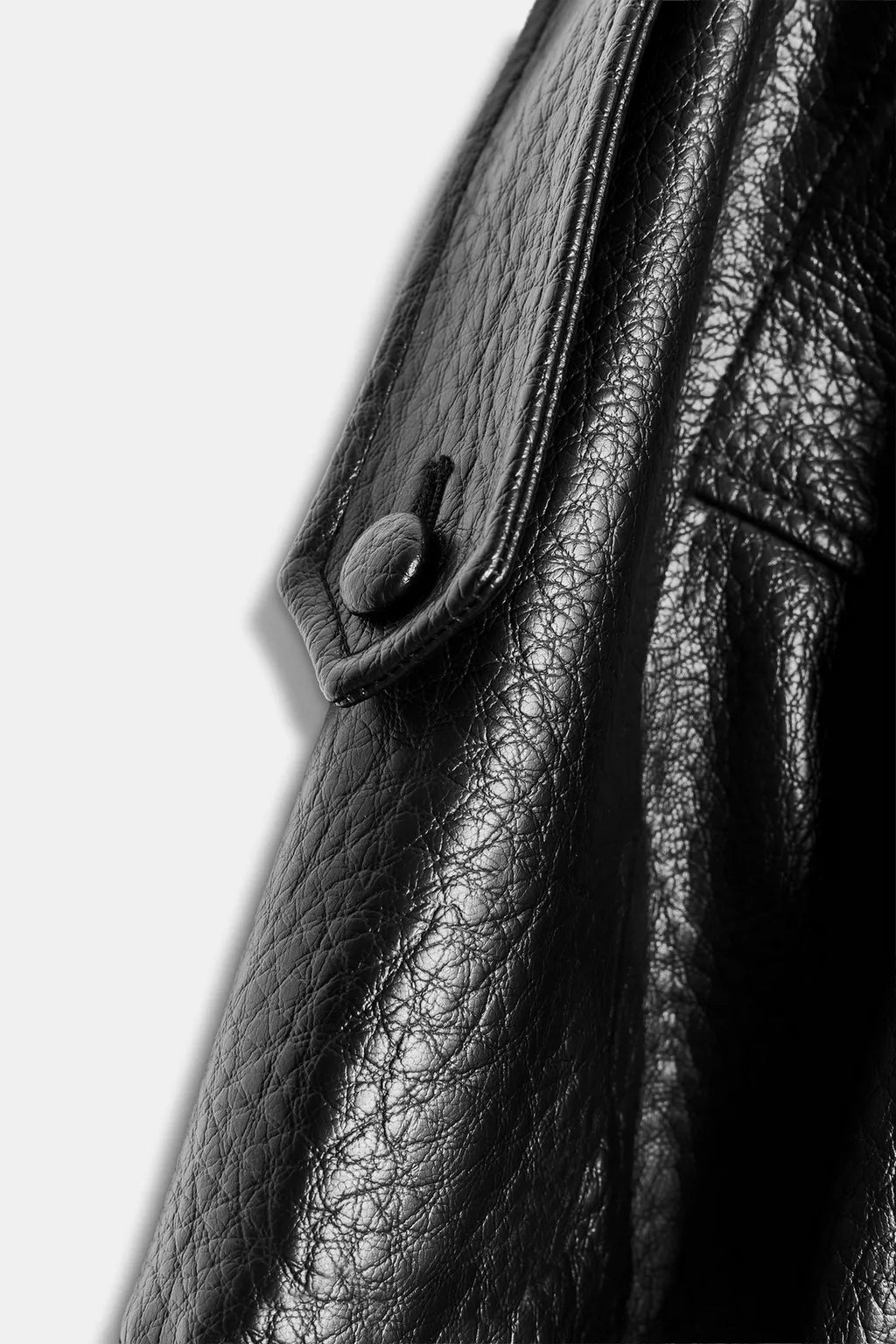 Leather bomber jacket