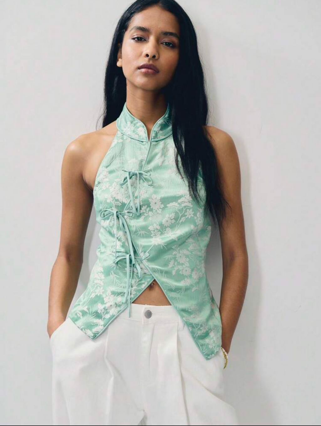 Halter china top